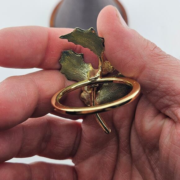 Christmas napkin holders Holly Mistletoe - Picture 4 of 5